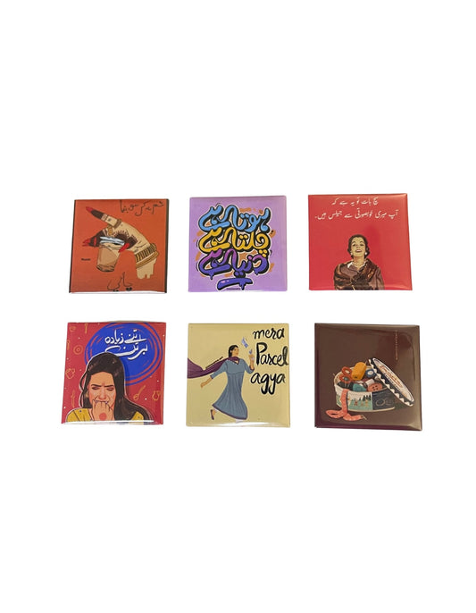 Paki Girl Magnets Set of 6
